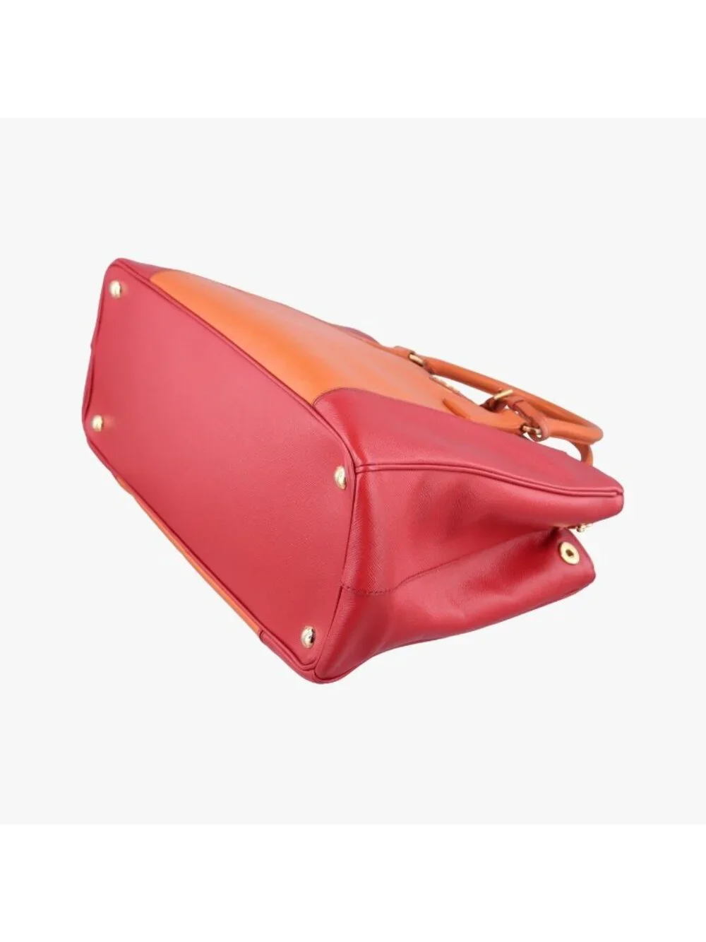 Prada Galleria Orange Red Saffiano Leather 31 Shoulder Bag